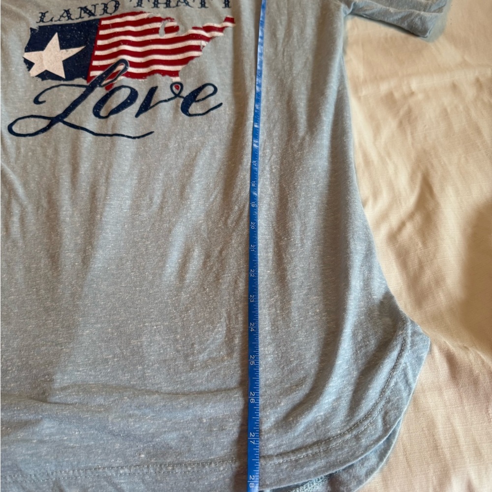 Royce Brand Women’s ‘Land That I Love’ Patriotic Tee Chambray Blue Size 2XL - Picture 4 of 8